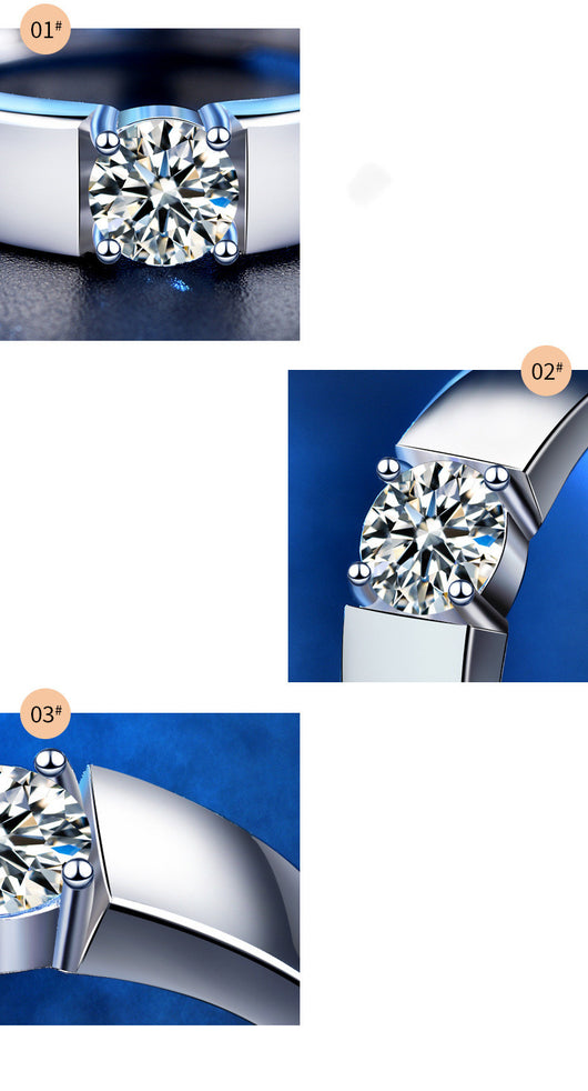Anillo de Plata Esterlina para Hombre con Moissanita Blanca - Image 8
