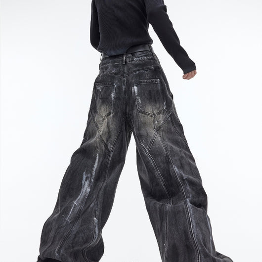 Jeans Vintage Desgastado Pierna Ancha Suelta - Image 6
