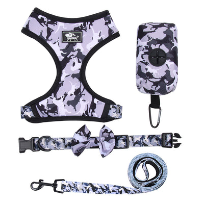 Arnés de Pecho Estampado para Perro con Cuerda - Image 11