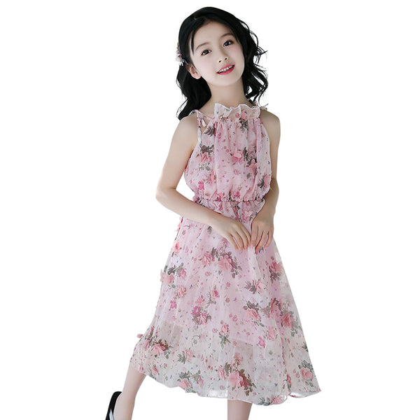 Vestido Infantil Floral con Tirantes Ajustables - Image 12