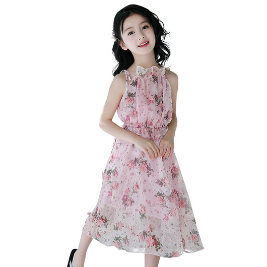 Vestido Infantil Floral con Tirantes Ajustables - Image 12