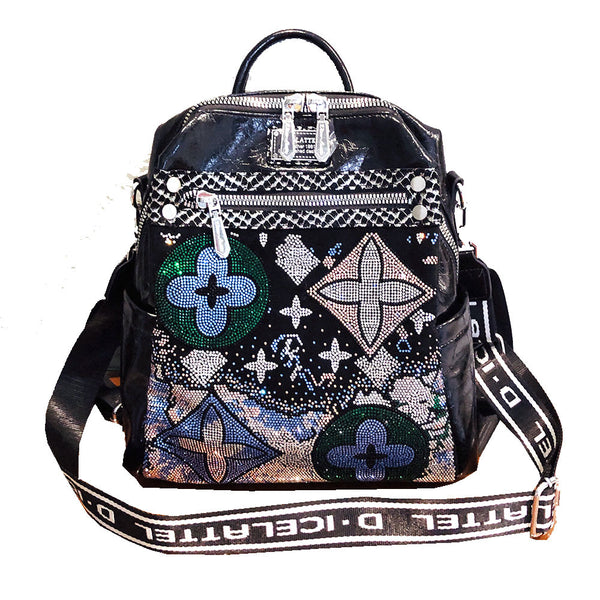 Bolso de Hombro Mariposa con Detalles de Cristal Brillante
