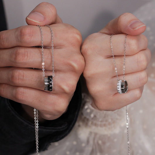 Collar de Pareja en Plata de Ley con Colgante para Mujer - Image 12