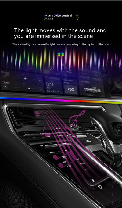 Barra LED Ambiental Oculta para Auto - Iluminación Personalizada - Image 26