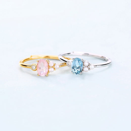 Anillo de Perla de Agua Dulce con Diseño Ovalado en Cristal - Image 9