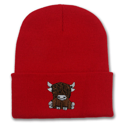 Gorro de Lana Tejido con Diseño de Yak Peludo - Abrigo Otoño e Invierno - Image 10