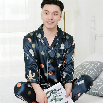 Pijama de Seda para Hombre Manga Larga Premium - Image 6