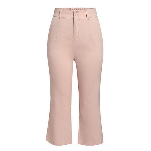Pantalón Cropped Rosa Cintura Media Ajustado - Image 11