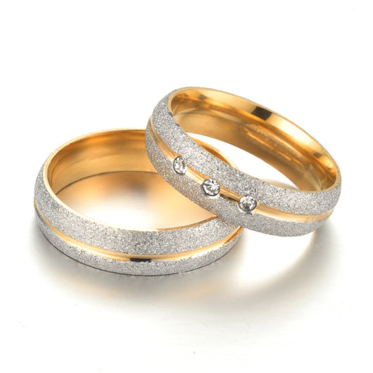 Anillo de Pareja en Acero Titanio Mate Europeo y Americano - Image 9