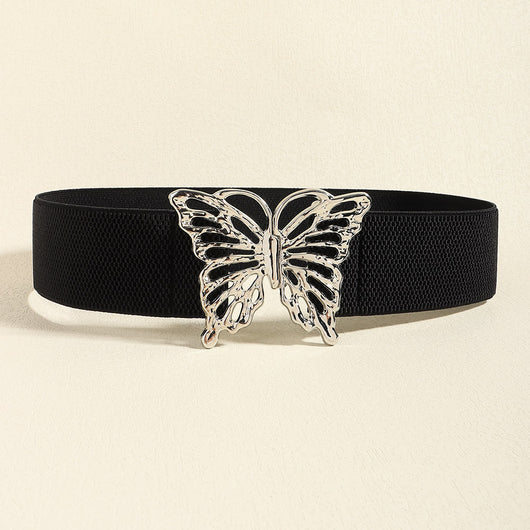 Cinturón Elástico para Mujer con Hebilla Mariposa - Accesorio Decorativo Versátil - Image 8