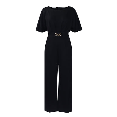 Jumpsuit Africano Talle Grande Cintura Alta Piernas Anchas Cuello Redondo - Image 9