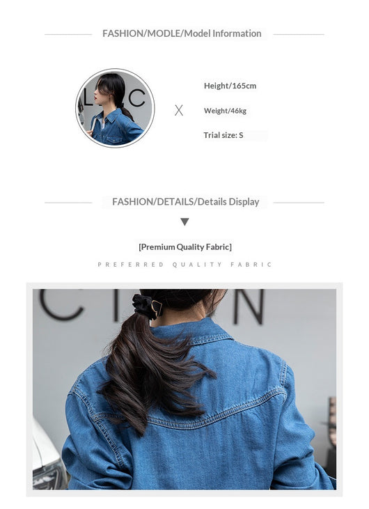 Camisa Denim Retro Azul - Prenda Versátil de Manga Larga - Image 13