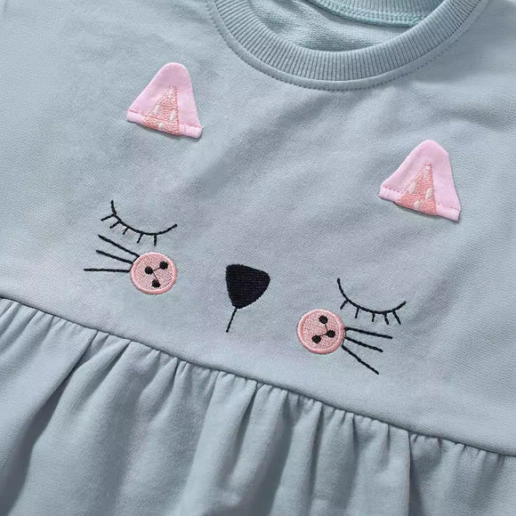Conjunto de Suéter Casual Transpirable con Estampado para Niñas
