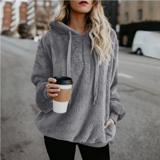 Sudadera Polar Mujer con Cierre y Bolsillos - Abrigo Térmico Otoño Invierno - Image 9
