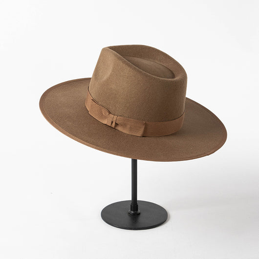 Sombrero de Lana Retro Jazz con Lazo y Corona Elegante - Image 19