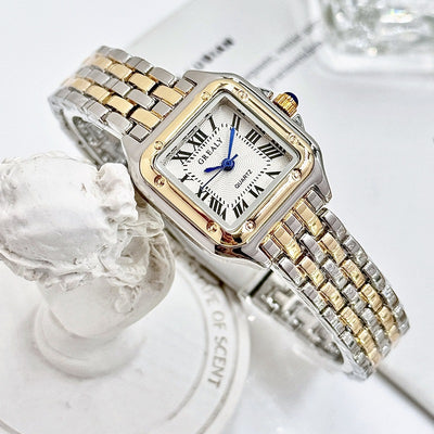 Reloj Cuadrado Retro Impermeable para Mujer con Cristales Incrustados - Image 2