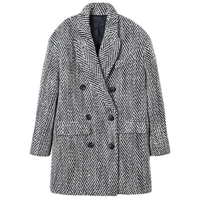 Abrigo de Lana con Cuello Tipo Blazer para Mujer - Estilo Temperamento - Image 8