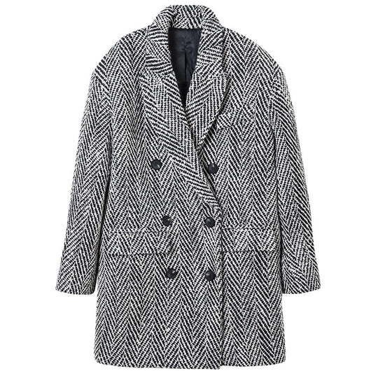 Abrigo de Lana con Cuello Tipo Blazer para Mujer - Estilo Temperamento - Image 8