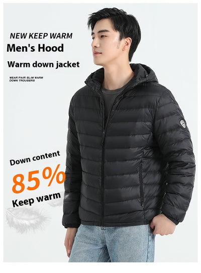 Chaqueta de Plumas para Hombre, Corte Slim Estilo Coreano - Image 13