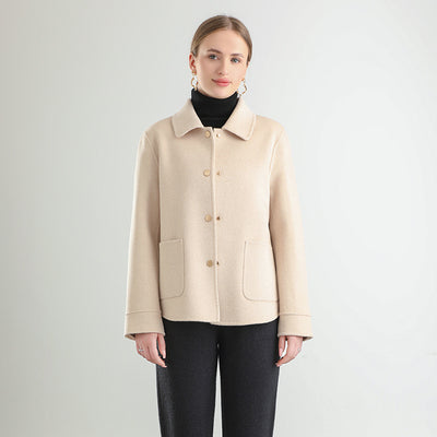Abrigo Polo Cuello Clásico Mujer - Colores Sólidos Otoño Invierno - Image 6