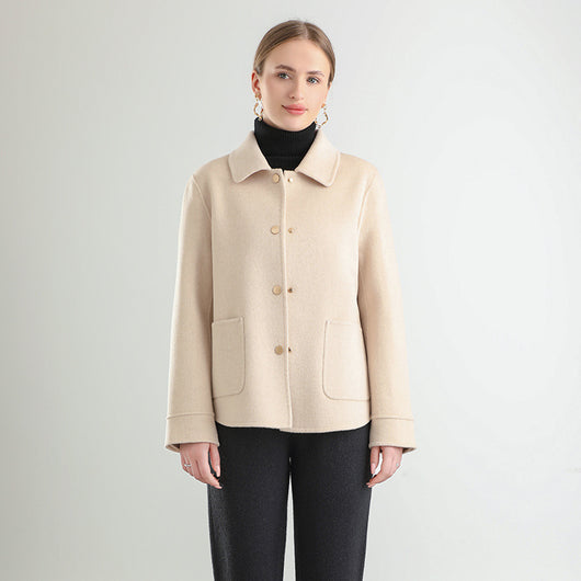 Abrigo Polo Cuello Clásico Mujer - Colores Sólidos Otoño Invierno - Image 6