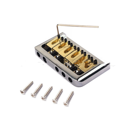 Puente de Guitarra con Selleta de Latón Plateado para Seis Cuerdas - Image 7