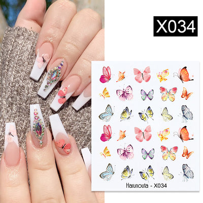 Stickers de Uñas Mariposas, Flores y Hojas - Diseños Artísticos - Image 33