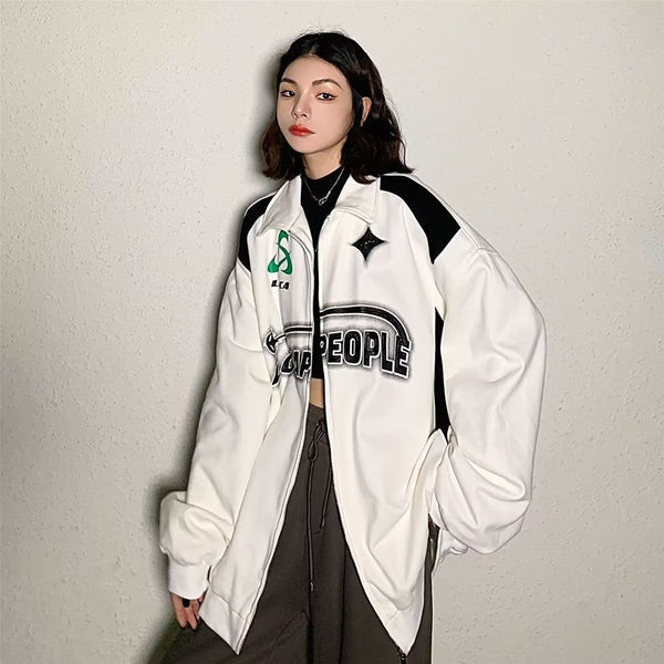 Sudadera Deportiva con Cierre Estilo Casual Americano