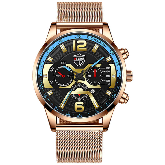 Reloj de Acero Inoxidable con Calendario para Hombre - Cuarzo Resistente - Image 6