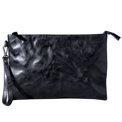 Bolsa de Mano Retro en Cuero Genuino - Estilo Casual Vintage para Hombre - Image 4