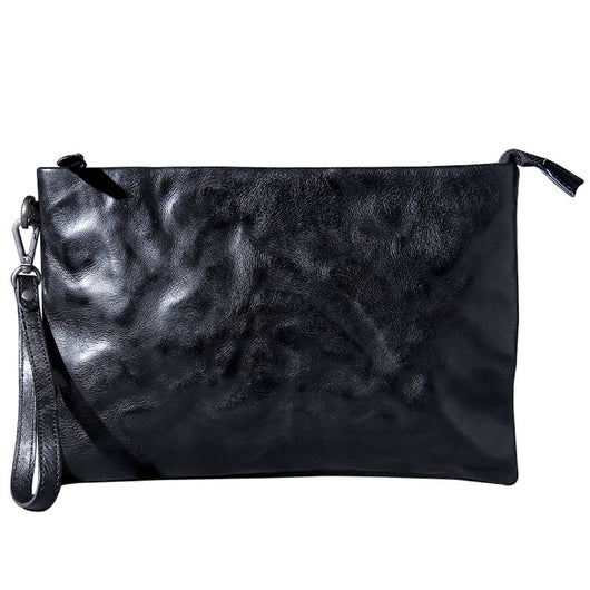 Bolsa de Mano Retro en Cuero Genuino - Estilo Casual Vintage para Hombre - Image 4