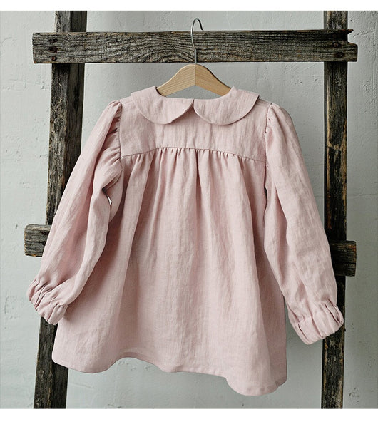 Blusa Princesa Niña Cuello Muñeca Algodón y Lino - Image 31