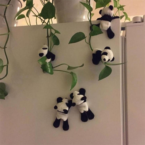 Set de 6 Imanes Decorativos Panda de Peluche para Refrigerador
