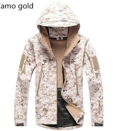 Chaqueta Impermeable Camuflaje Shark Skin con Capucha y Forro Polar - Image 8