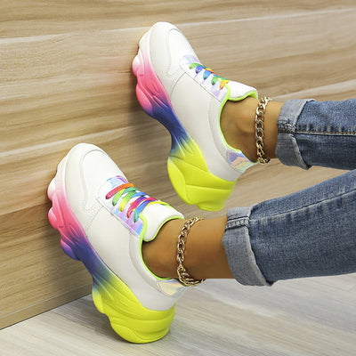 Zapatillas Plataforma Multicolor para Mujer - Estilo Retro Oversized - Image 13