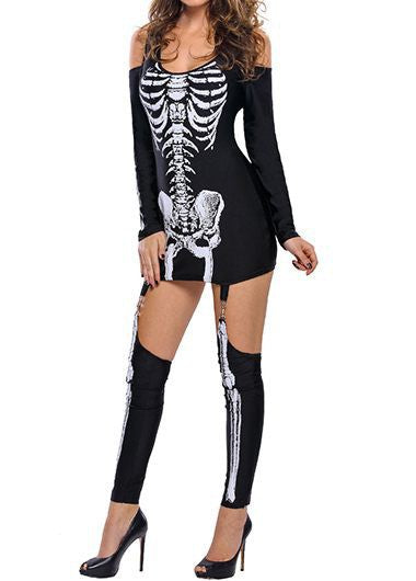 Disfraz Sexy Halloween Calavera - Diseño Hombros Descubiertos - Image 22