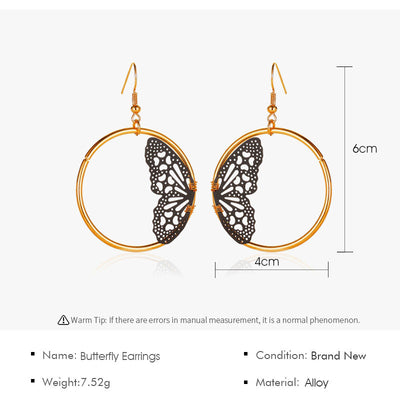 Aretes de Encaje Mariposa Retro Elegantes para Mujer - Image 6