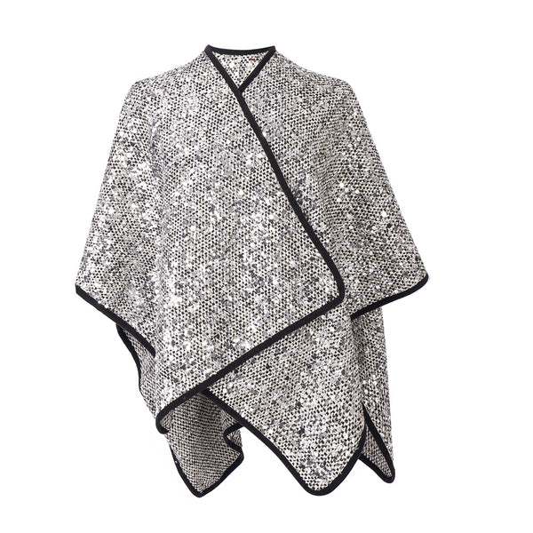 Chal de Lentejuelas Plateadas para Mujer - Elegancia Brillante - Image 4