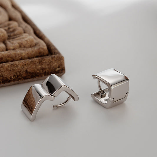 Aretes de Plata 925 Cuadrados Anchos - Joyería Elegante - Image 2