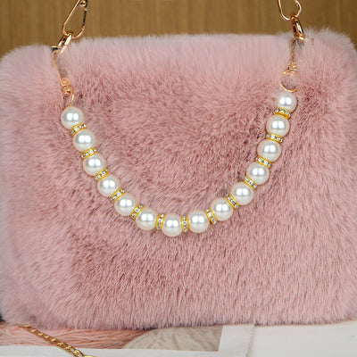 Bolso Bandolera de Peluche con Cadena de Moda - Image 11