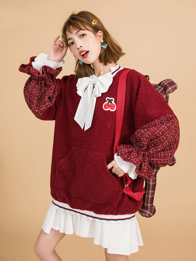Abrigo Suéter de Lana de Cordero Estilo Dulce - Image 5