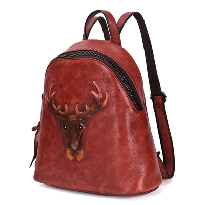 Mochila Vintage de Cuero Genuino - Estilo Retro Doble Compartimento - Image 11