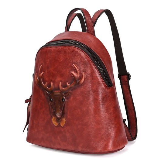 Mochila Vintage de Cuero Genuino - Estilo Retro Doble Compartimento - Image 11