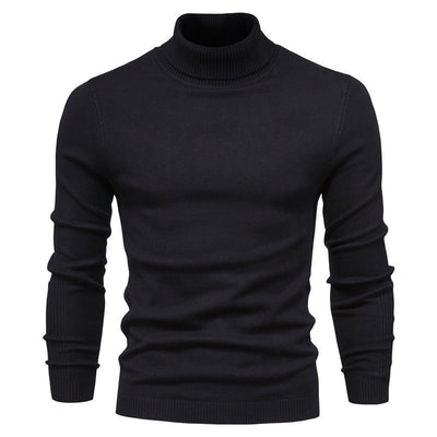 Suéter Cuello Alto Slim Fit Básico para Hombre - Abrigo Casual Invierno - Image 4