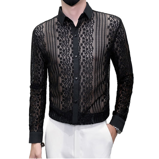 Camisa Estampada de Cuadros para Hombre de Manga Larga - Image 9