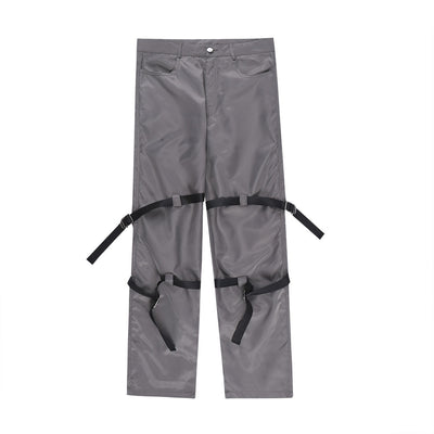 Pantalones Rectos Holgados con Diseño Moderno para Hombre - Image 4
