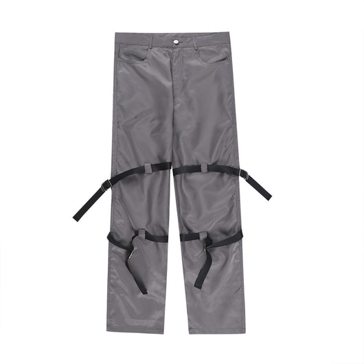 Pantalones Rectos Holgados con Diseño Moderno para Hombre - Image 4