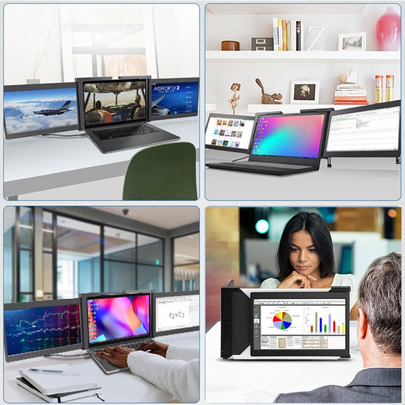 Monitor Portátil Dual HD para Notebook - Pantalla Extendida