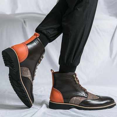 Botas Brogue de Cuero Vintage Estilo Británico para Hombre - Image 4