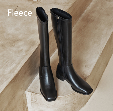 Botas Altas de Invierno en Cuero Premium con Tela Stretch y Forro de Terciopelo - Image 9
